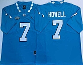 North Carolina Tar Heels 7 Sam Howell Blue College Football Jersey